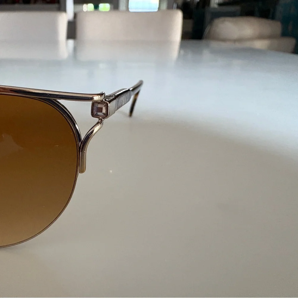 Vintage Versace Tortoise Shell Sunglasses with Brown Lenses